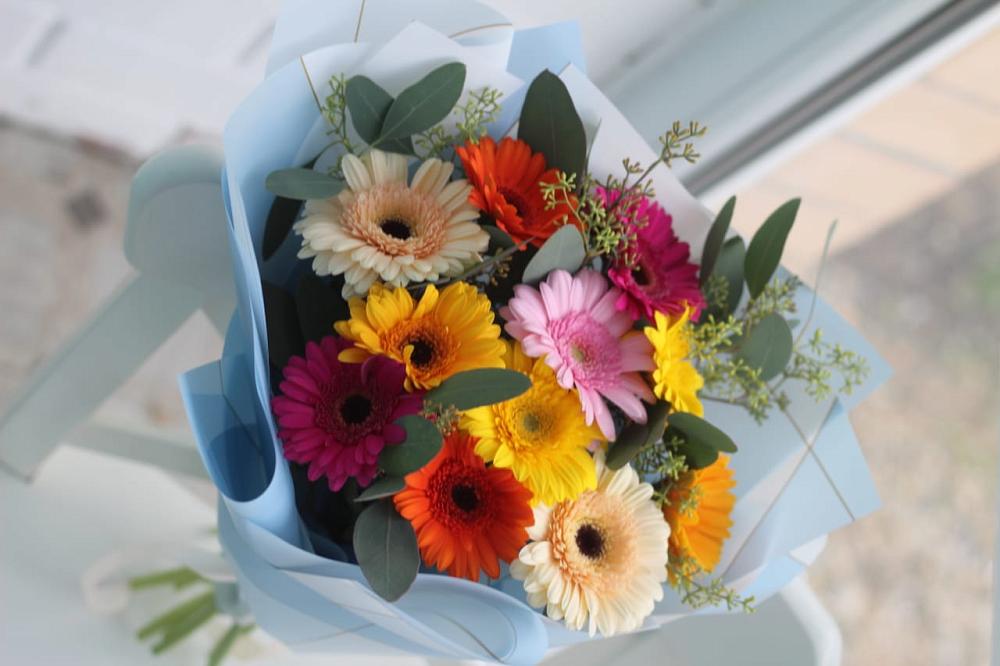 Букет цветов из: Герберы в Геймановской