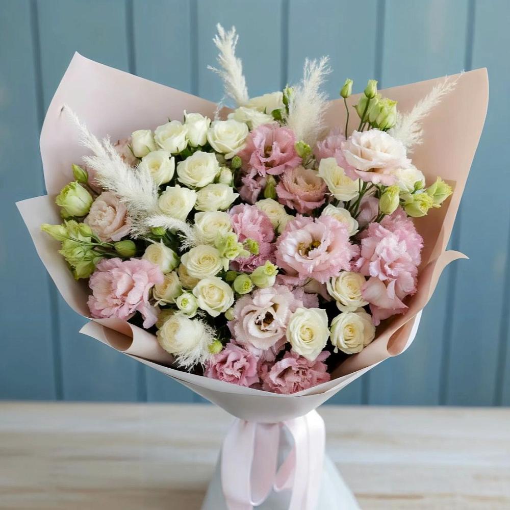 Букет цветов из: Альстромерии и Розы в Геймановской