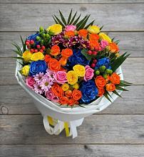 Букет цветов из:  Розы и Хризантемы в Геймановской