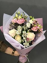 Букет цветов из:  Альстромерии, Розы и Лизиантусы #REPLACE_PRED# Геймановской