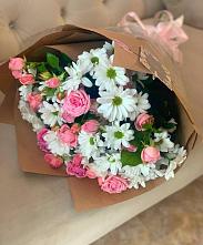 Букет цветов из:  Розы и Хризантемы в Геймановской