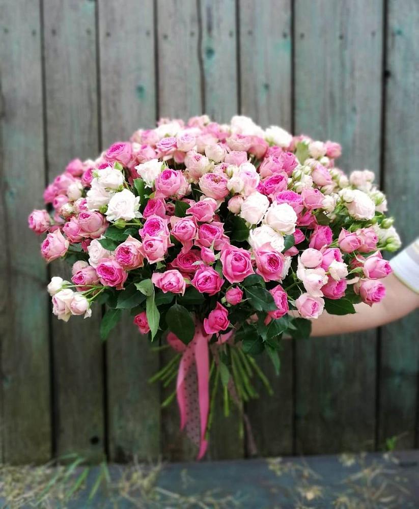 Букет Розовые кустовые розы Натали и Лав Лидия в Геймановской