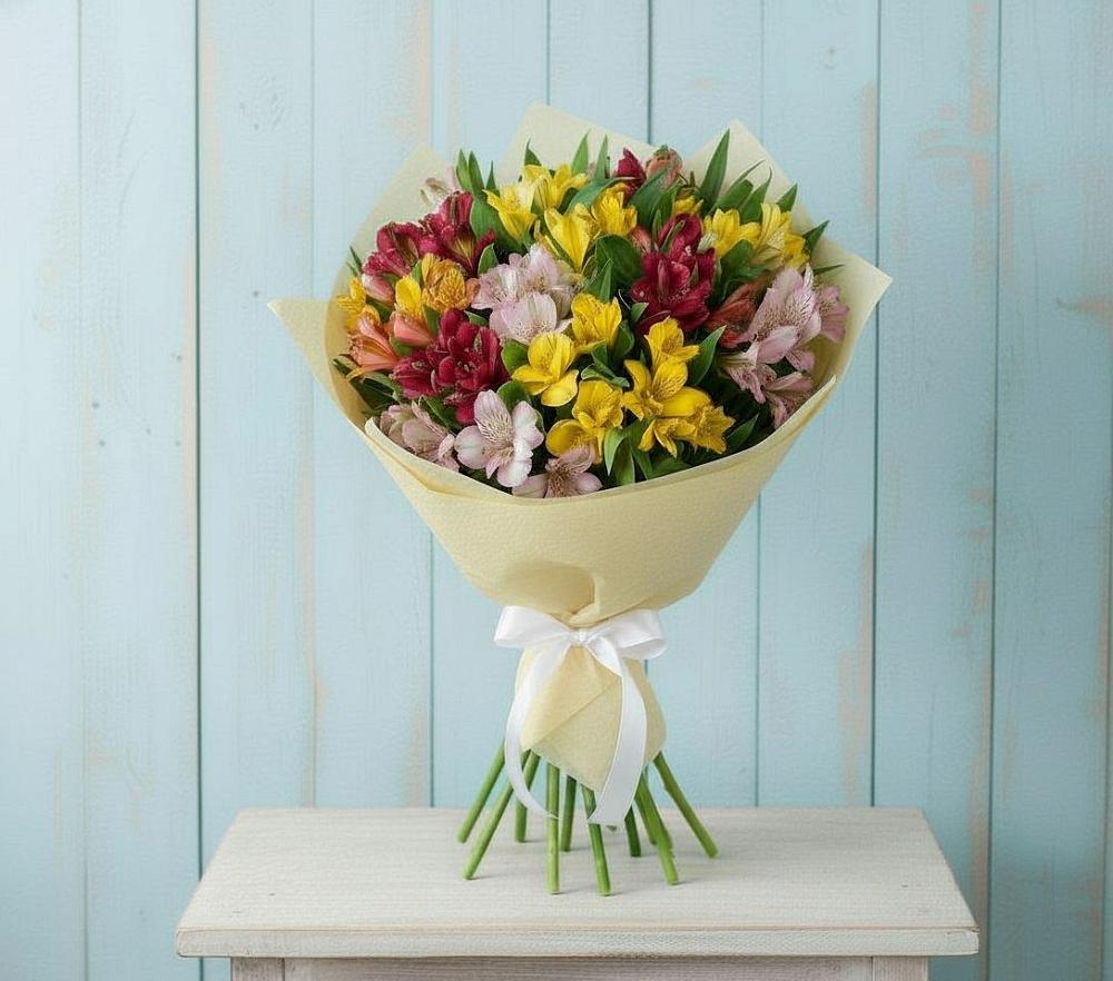 Букет цветов из: Альстромерии в Геймановской