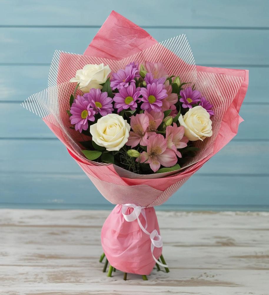 Букет цветов из: Герберы в Геймановской