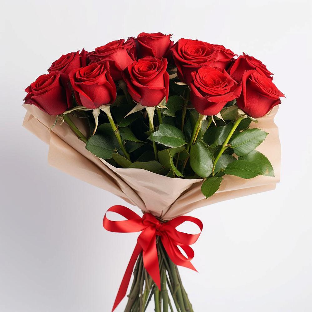 Букет 11 Красных роз Эдлесс Лав в Геймановской